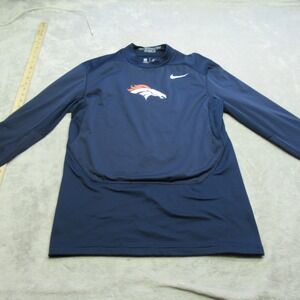 Nike NFL‎ Denver Broncos Shirt Kids? Large Blue Colorblock Long Sleeve Pullover
